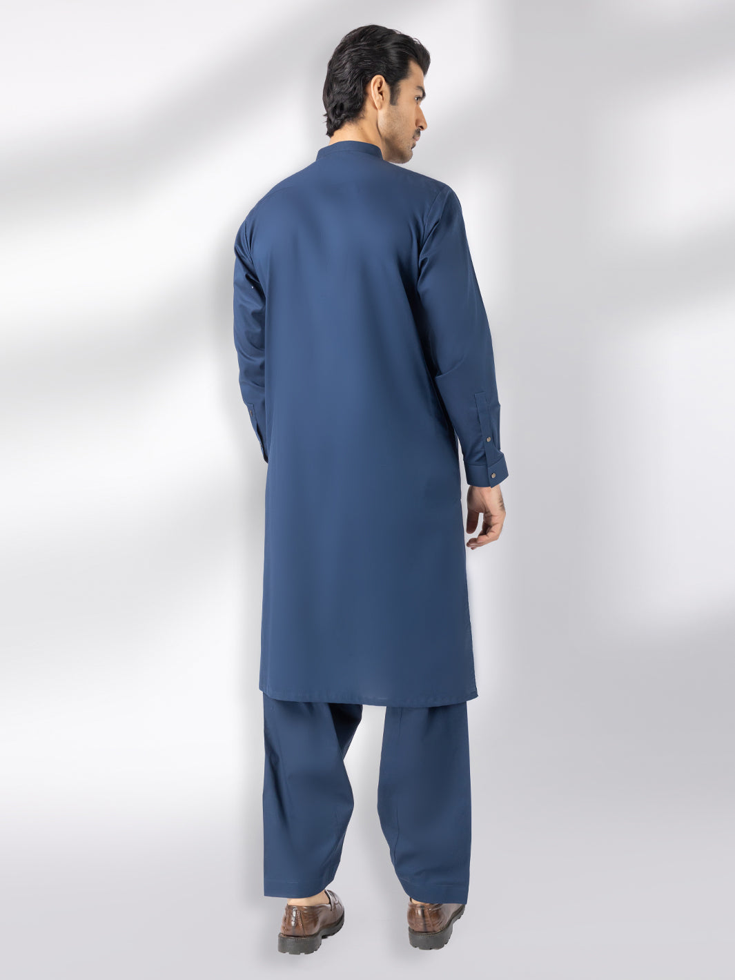 Blue Blended Kameez Shalwar - AL-KS-3243G
