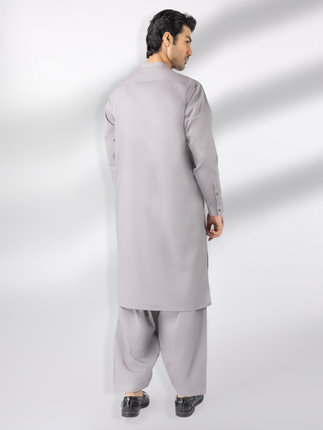 Grey Cotton Kameez Shalwar - AL-KS-3245B