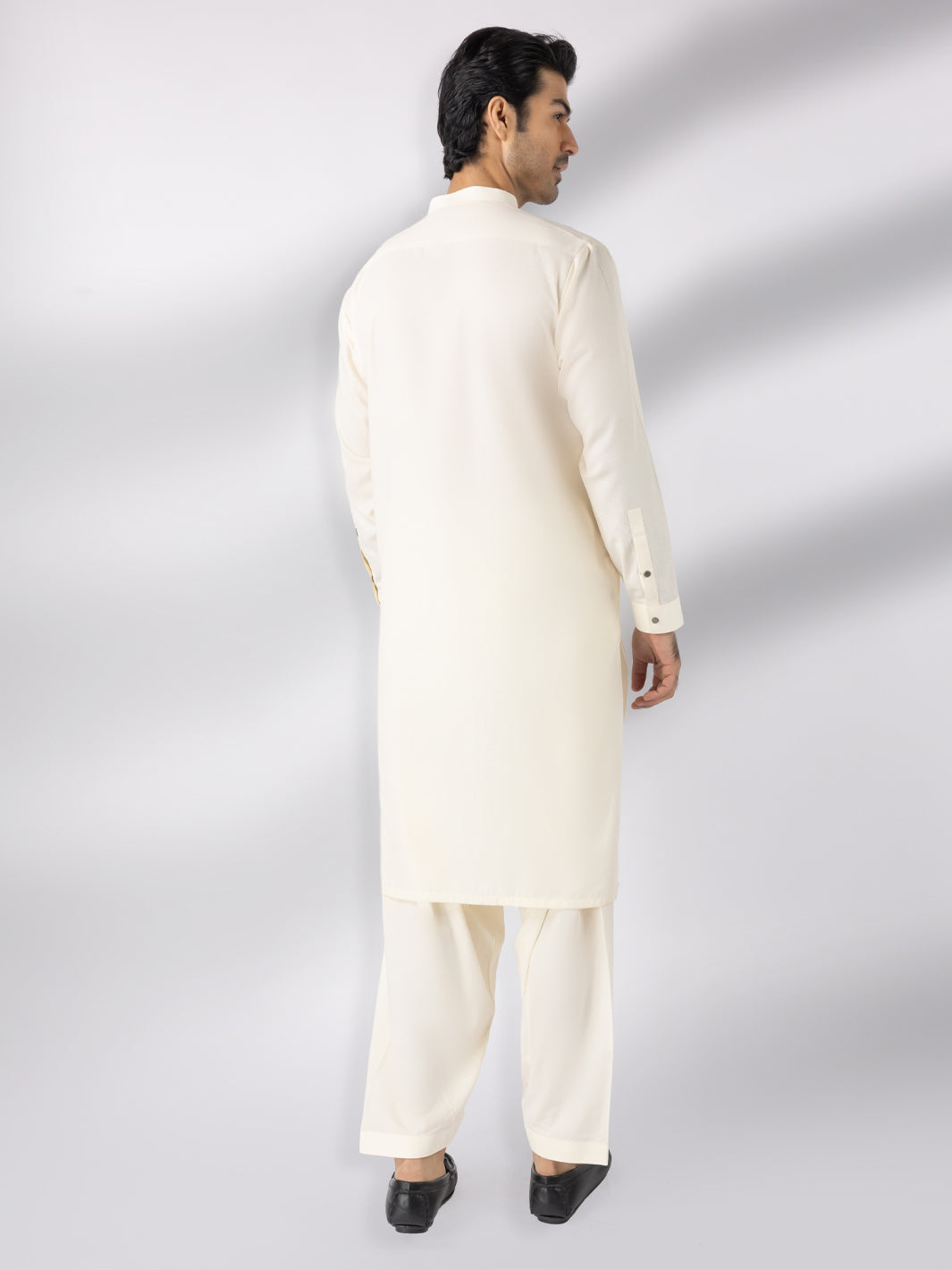 Cream Blended Kameez Shalwar - AL-KS-3247E