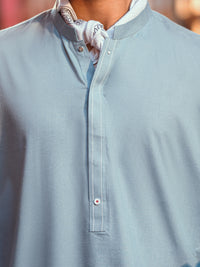 Light Blue Cut & Sew Kameez Shalwar - AL-KS-3250