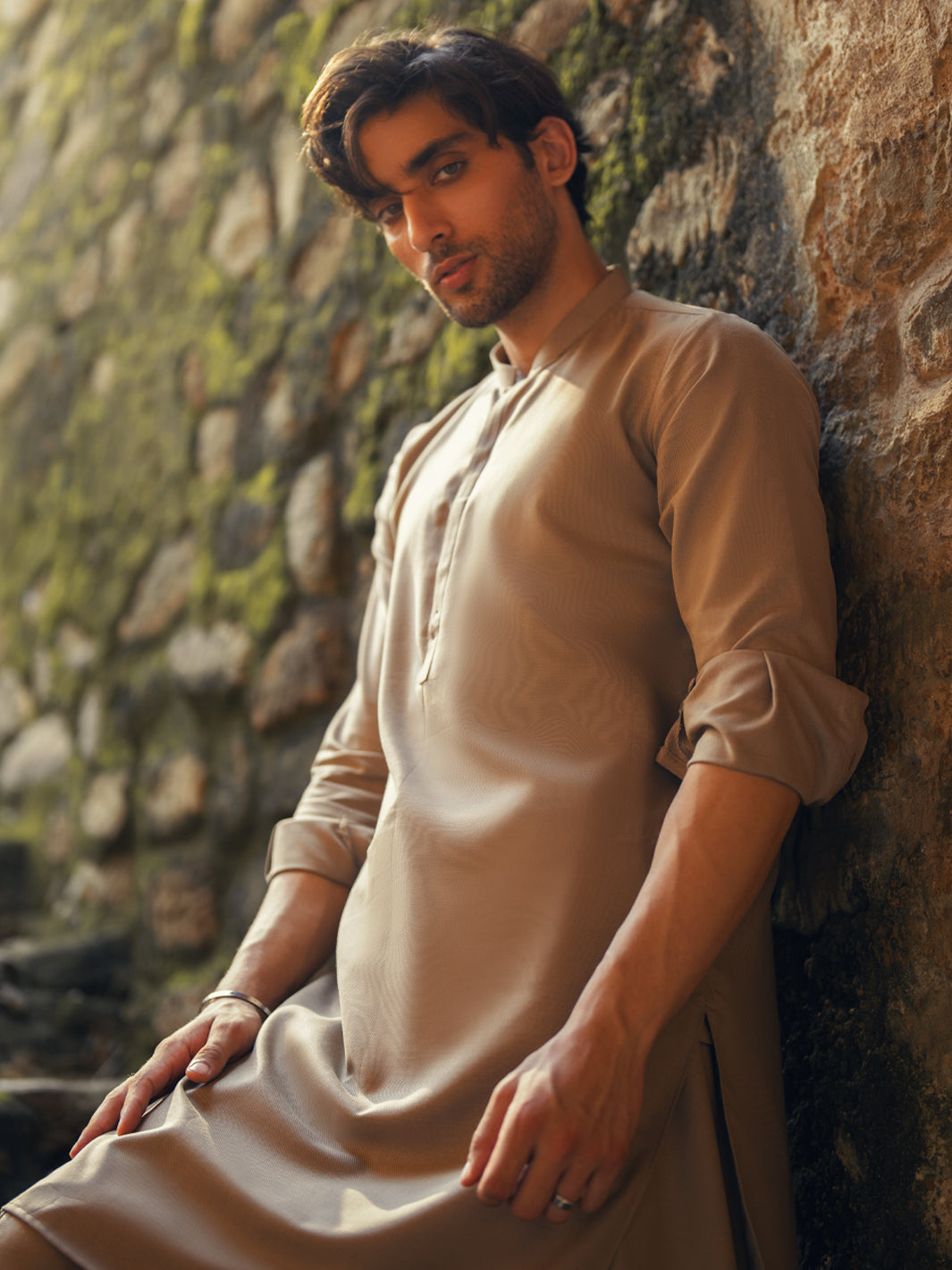 Beige Kameez Shalwar - AL-KS-3273