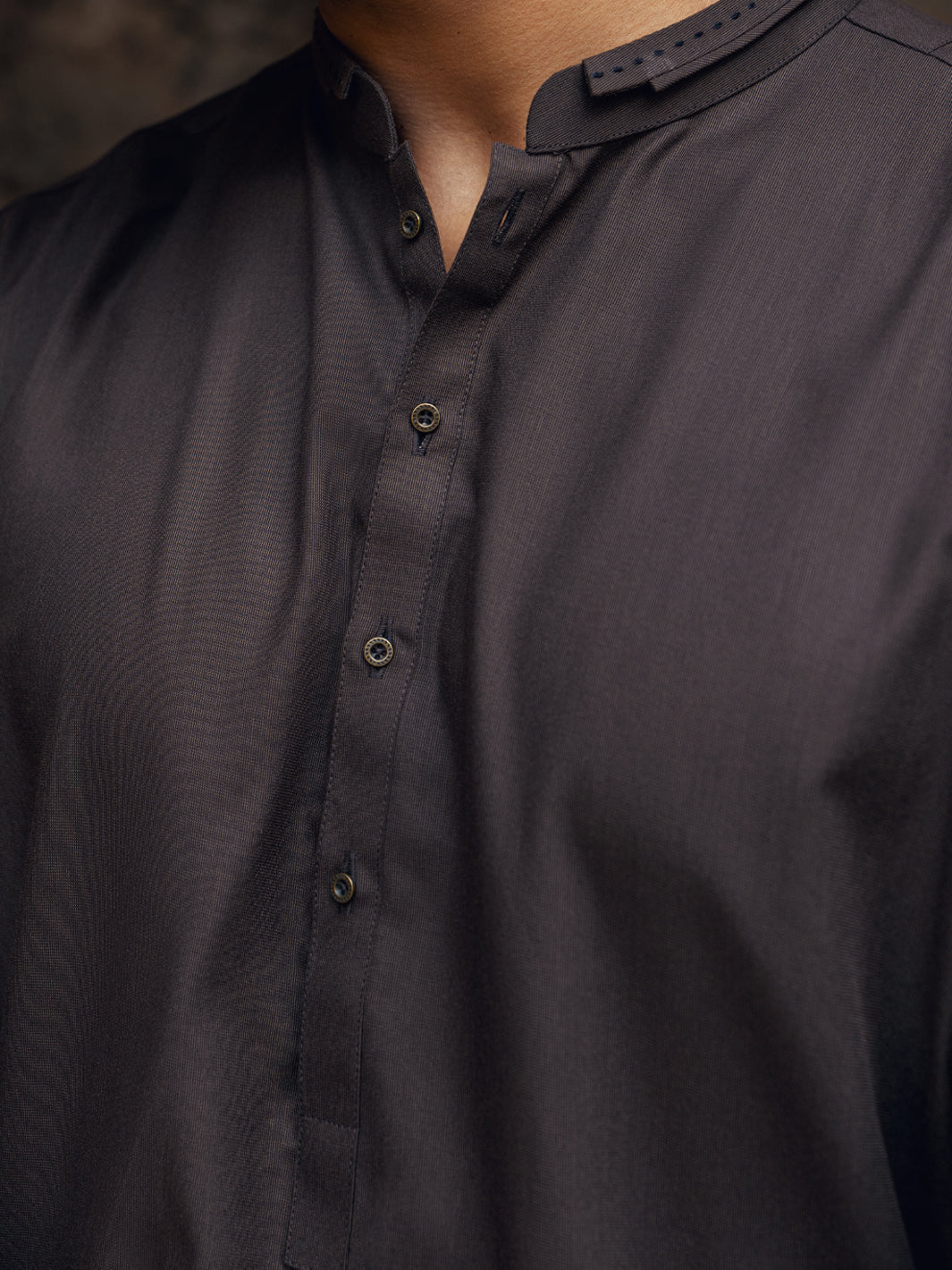 Dark Brown Kameez Shalwar - AL-KS-3275