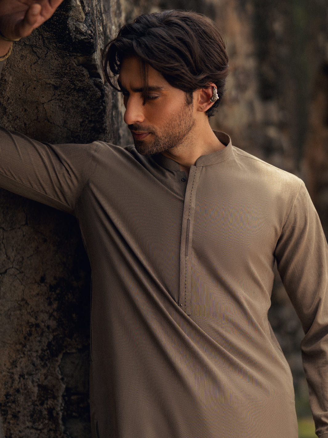 Light Brown Kameez Shalwar - AL-KS-3280