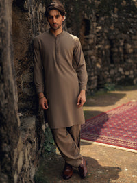 Light Brown Kameez Shalwar - AL-KS-3280