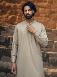 Beige Kameez Shalwar - AL-KS-3284