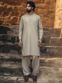Beige Kameez Shalwar - AL-KS-3284