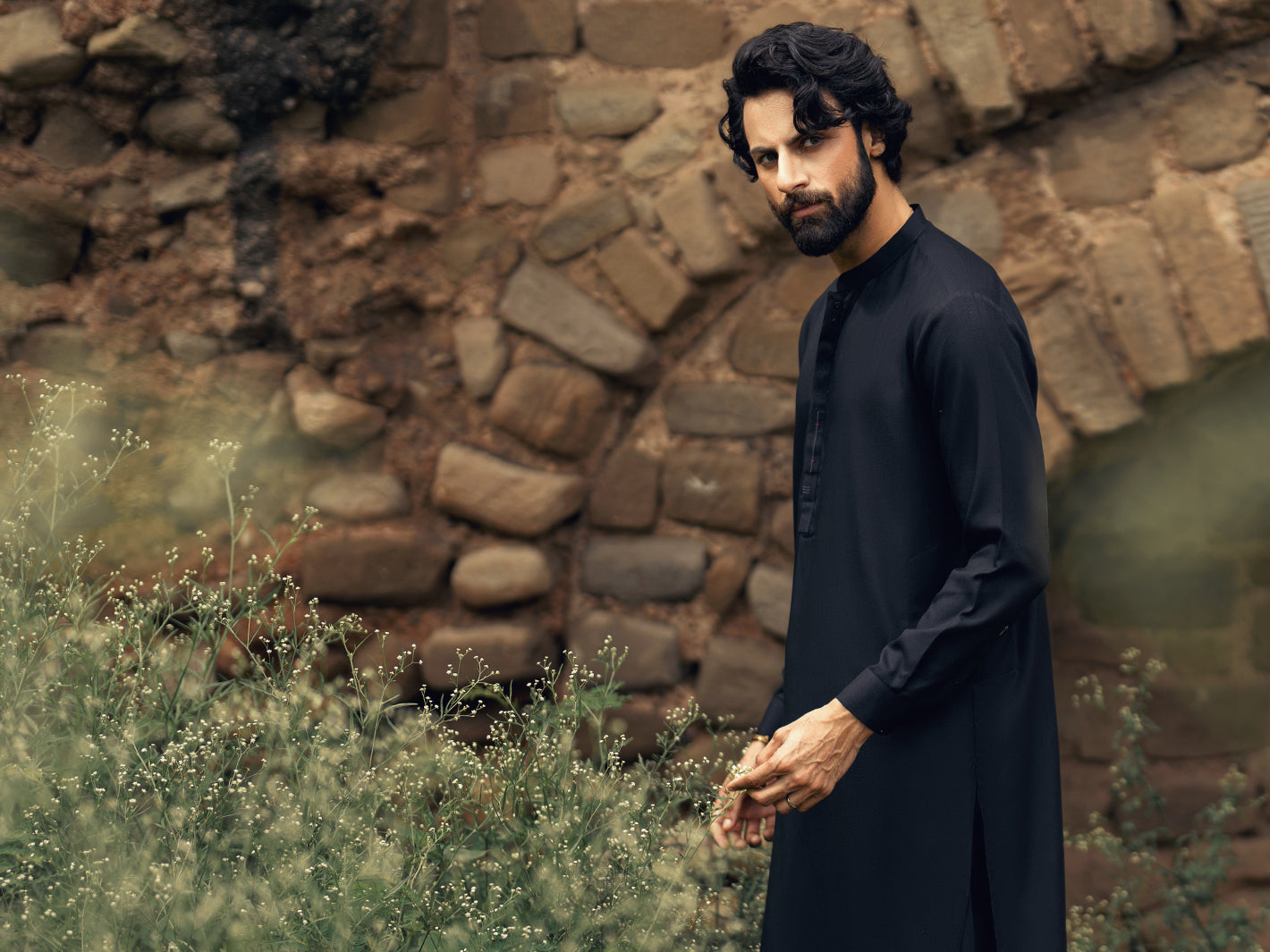 Black Kameez Shalwar - AL-KS-3292