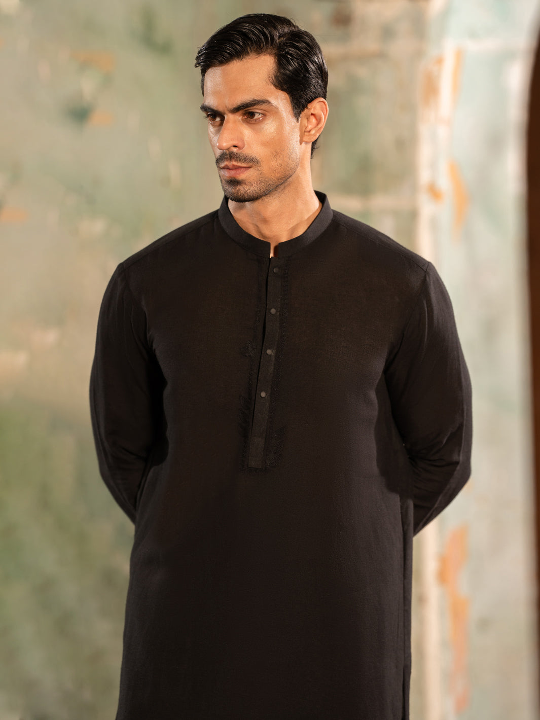 Black Kameez Shalwar - AL-KS-3399