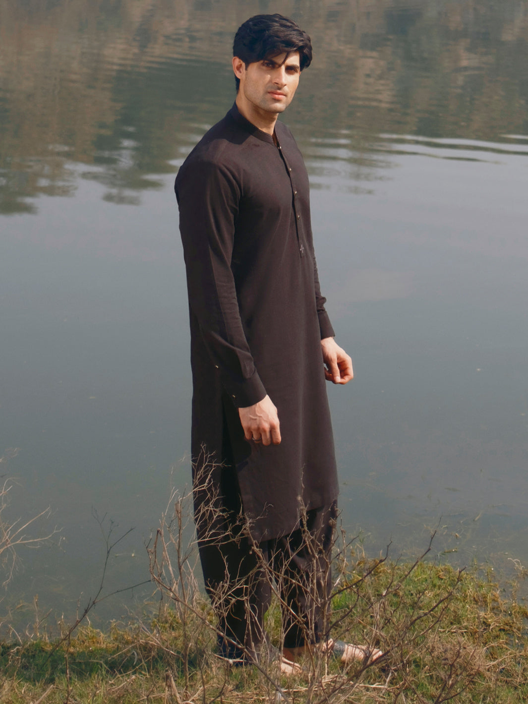 Black Cut & Sew Kameez Shalwar - AL-KS-3514