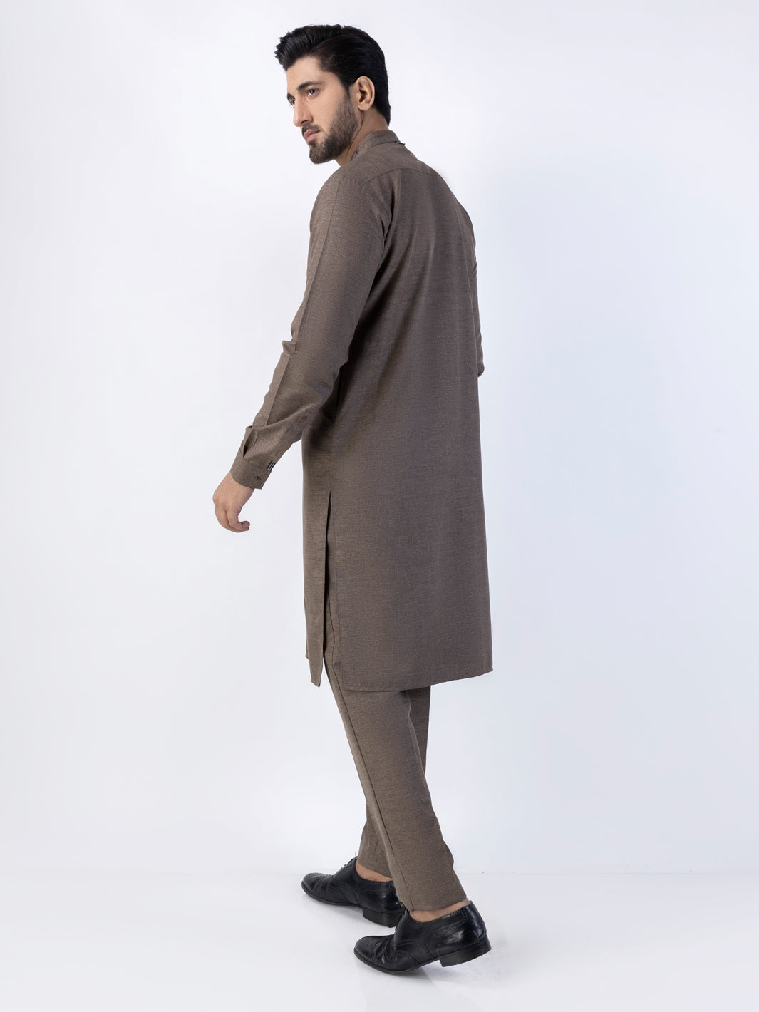 Brown Blended Kurta Trouser - AL-KT-3027