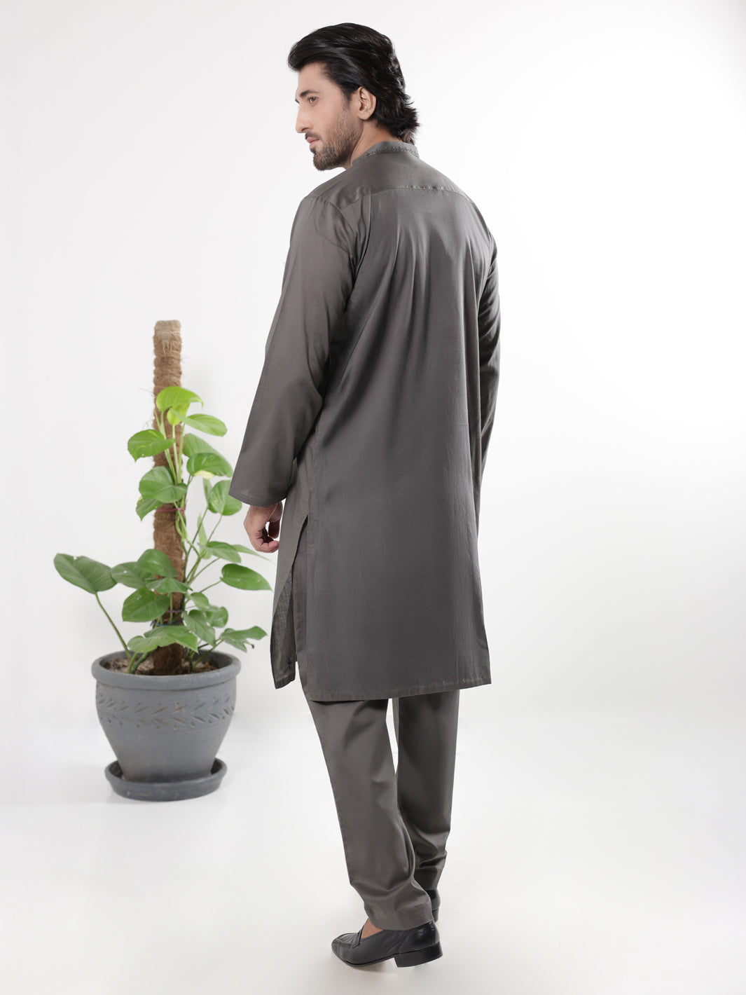 Dark Green Blended Kurta Trousers - AL-KT-3236