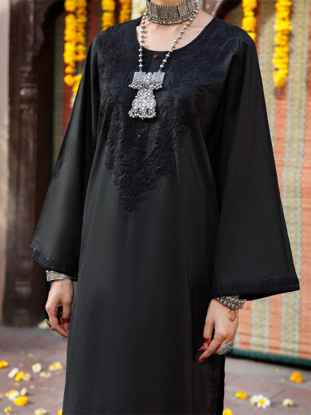 Black Lawn Kurti - AL-LK-1062