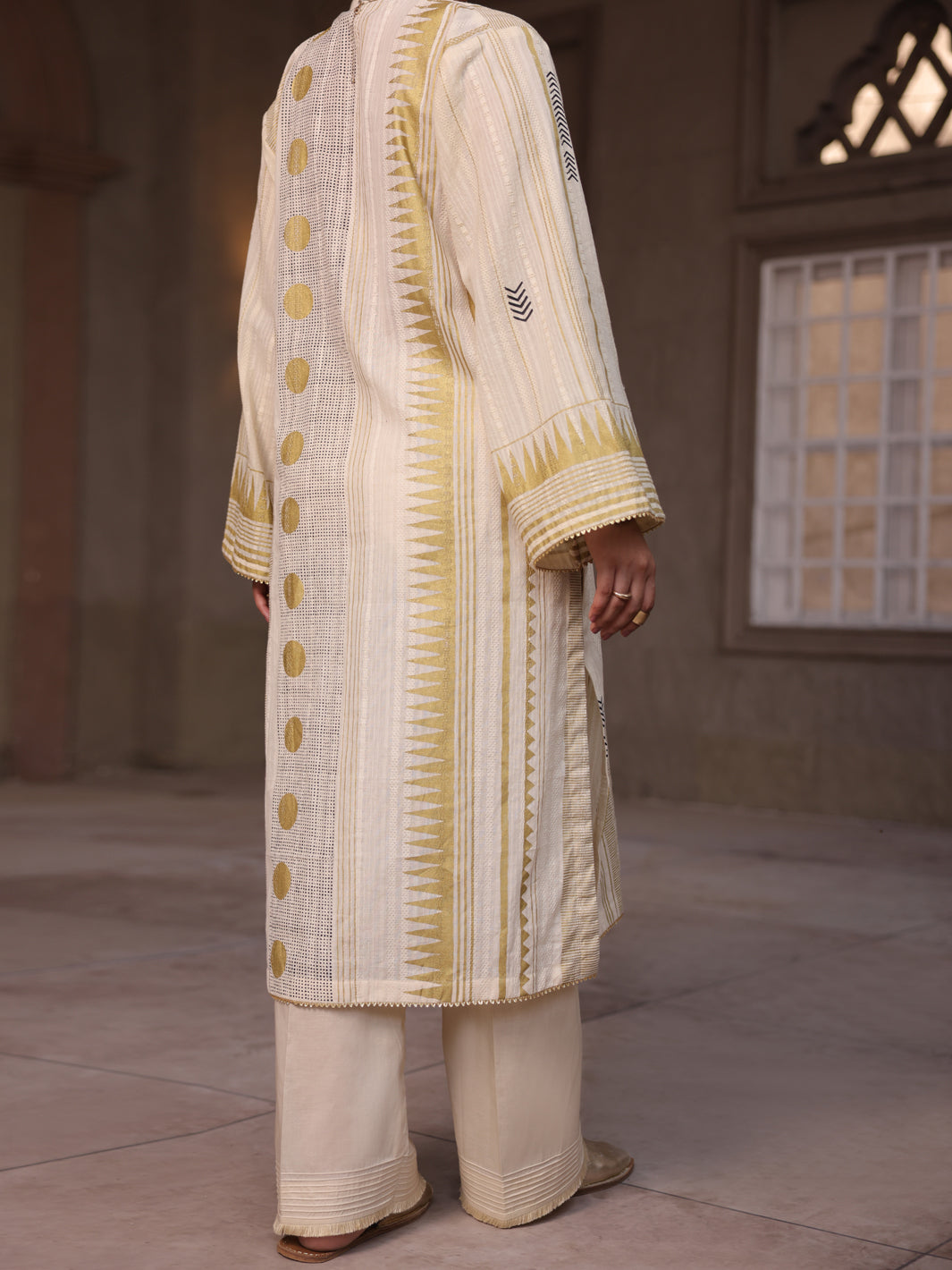 Off White Lino Kara Tunic - AL-LK-915