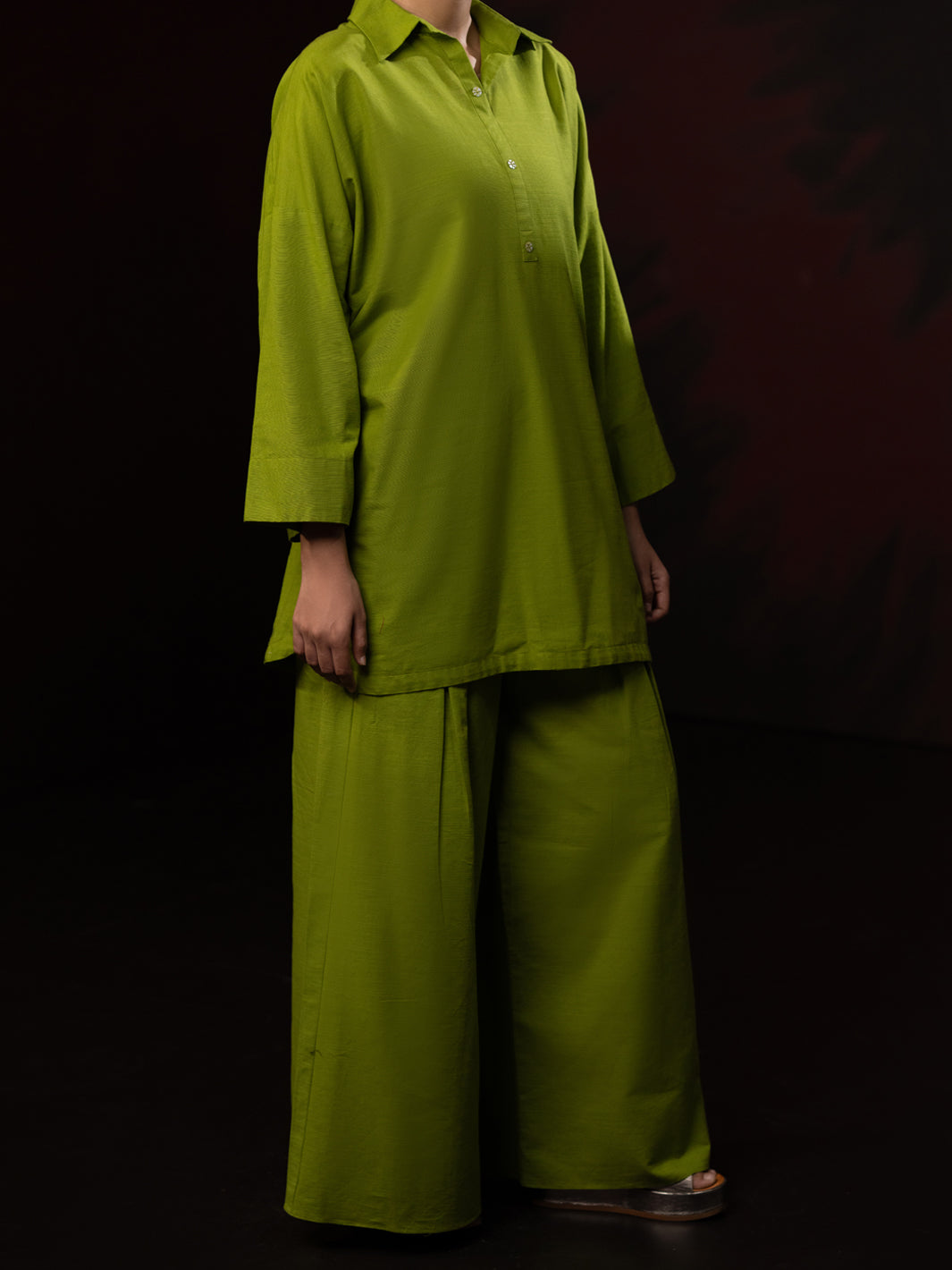 Green Light Slub Khaddar 2Pc Stitched - AL-2PS-LKS-1086