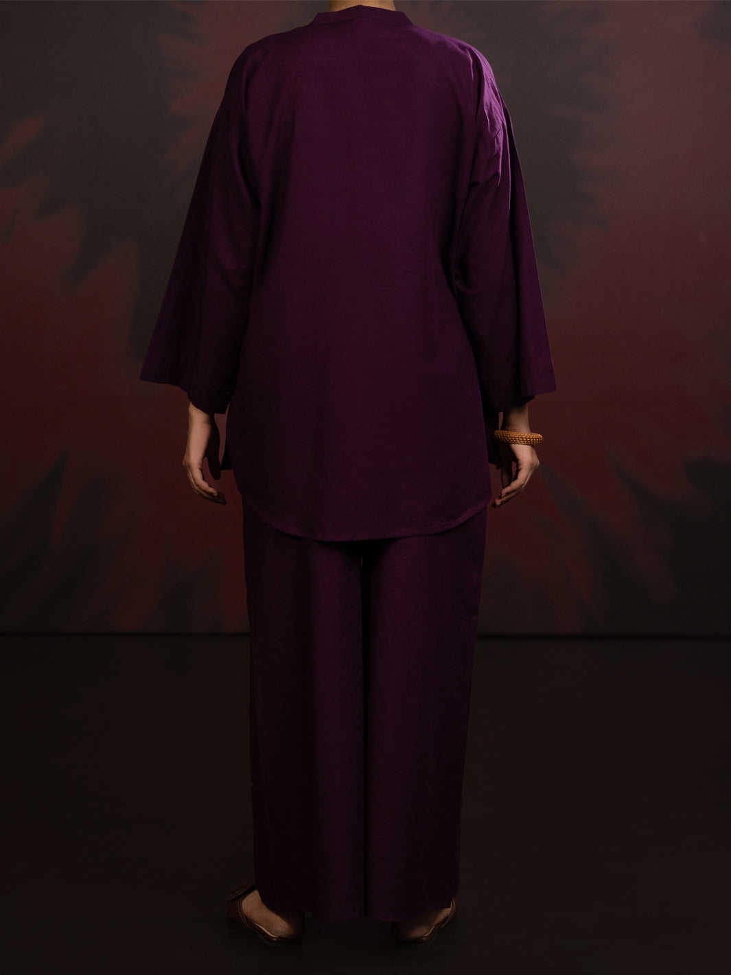 Purple Light Slub Khaddar 2Pc Stitched - AL-2PS-LKS-1089