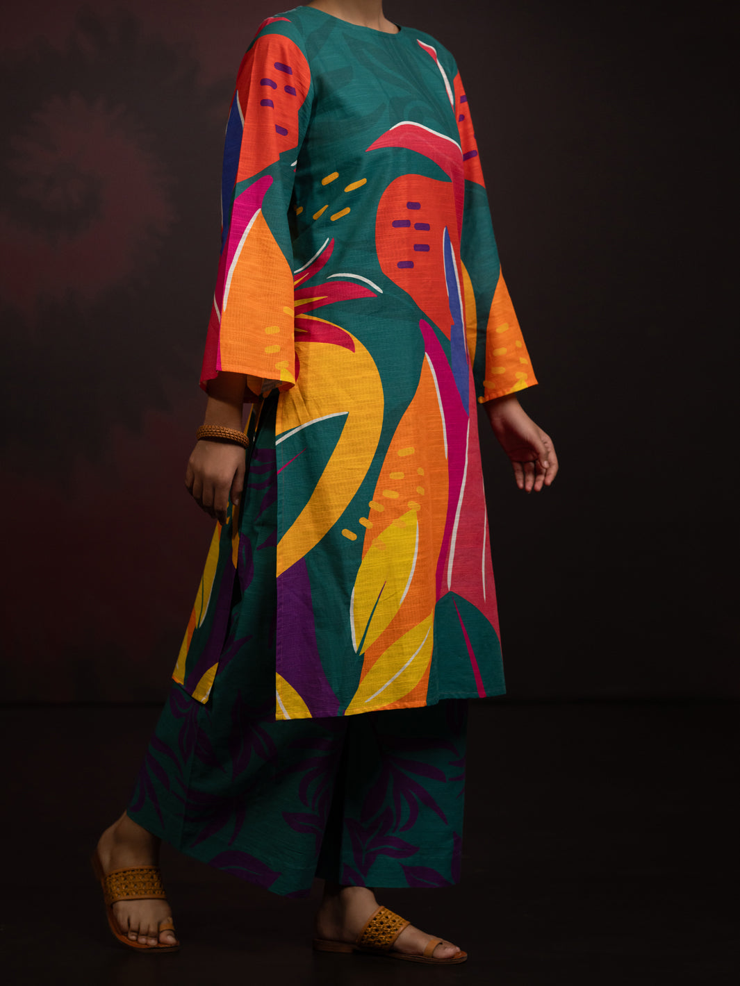 Multicolor Light Slub Khaddar 2Pc Stitched - AL-2PS-LKS-1096