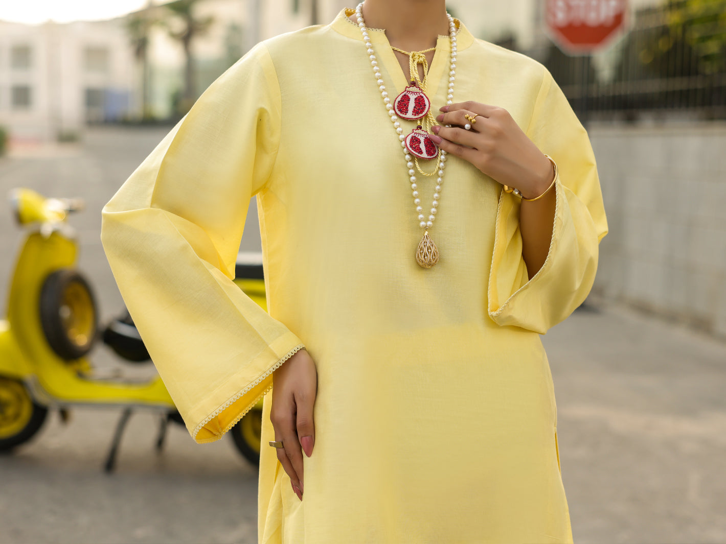 Yellow Lawn 2Pc Stitched - AL-2PS-LKS-1107