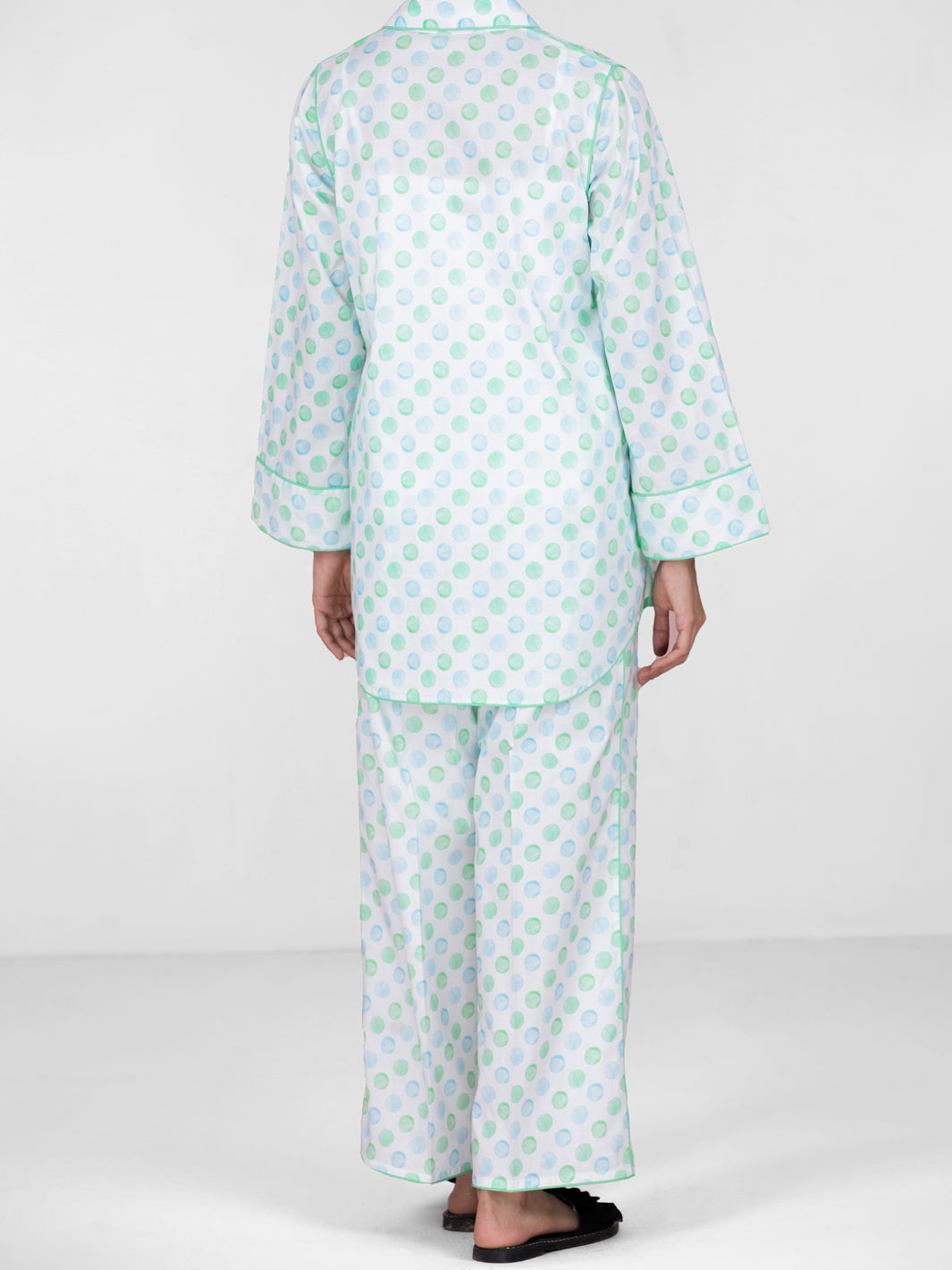 Light Green Cotton 2Pc Stitched Nightwear - AL-LKS-NW-1011
