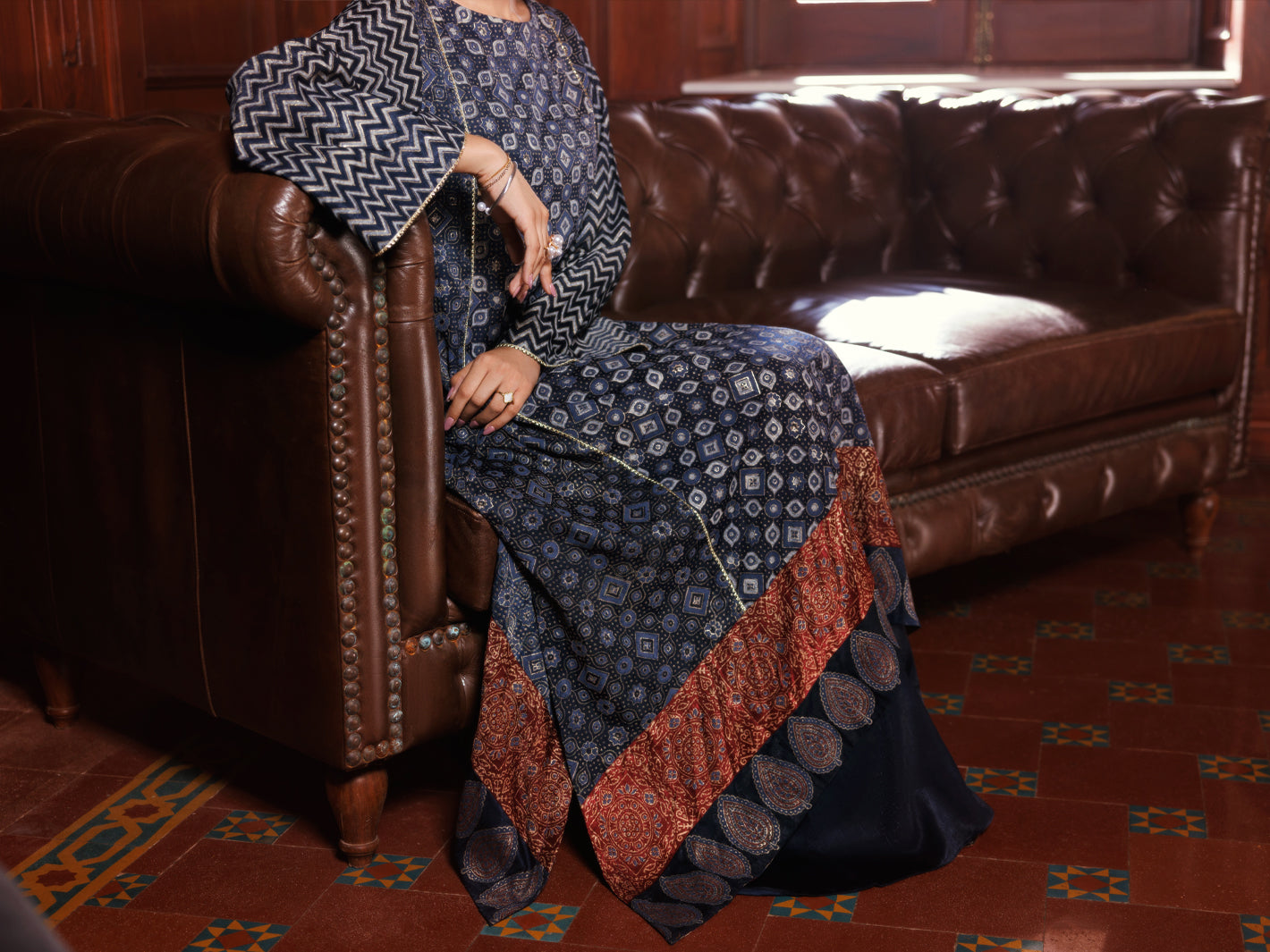 Blue Velvet Formal 2Pc Stitched - AL-LS-LKS-553