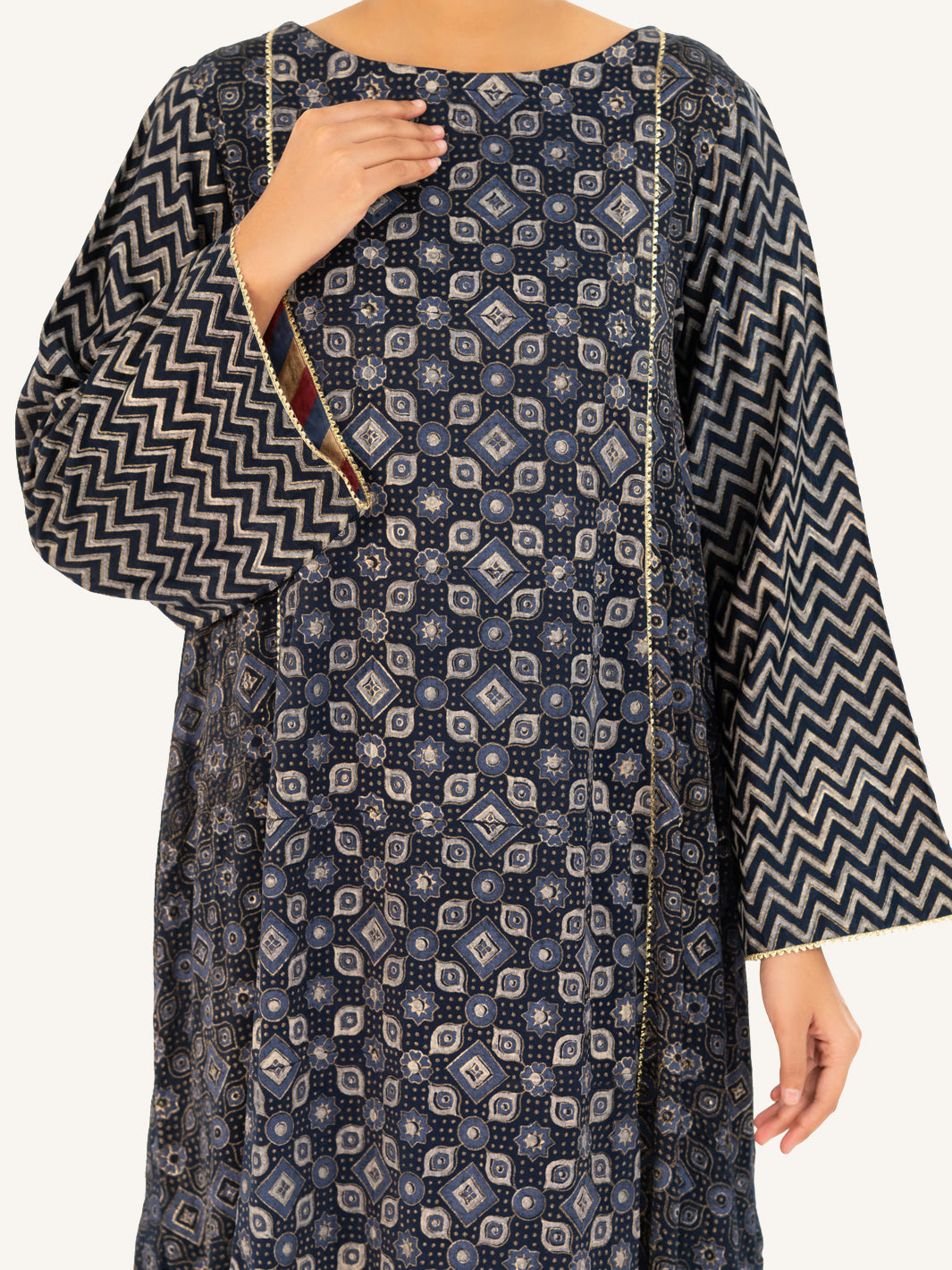 Blue Velvet Formal 2Pc Stitched - AL-LS-LKS-553