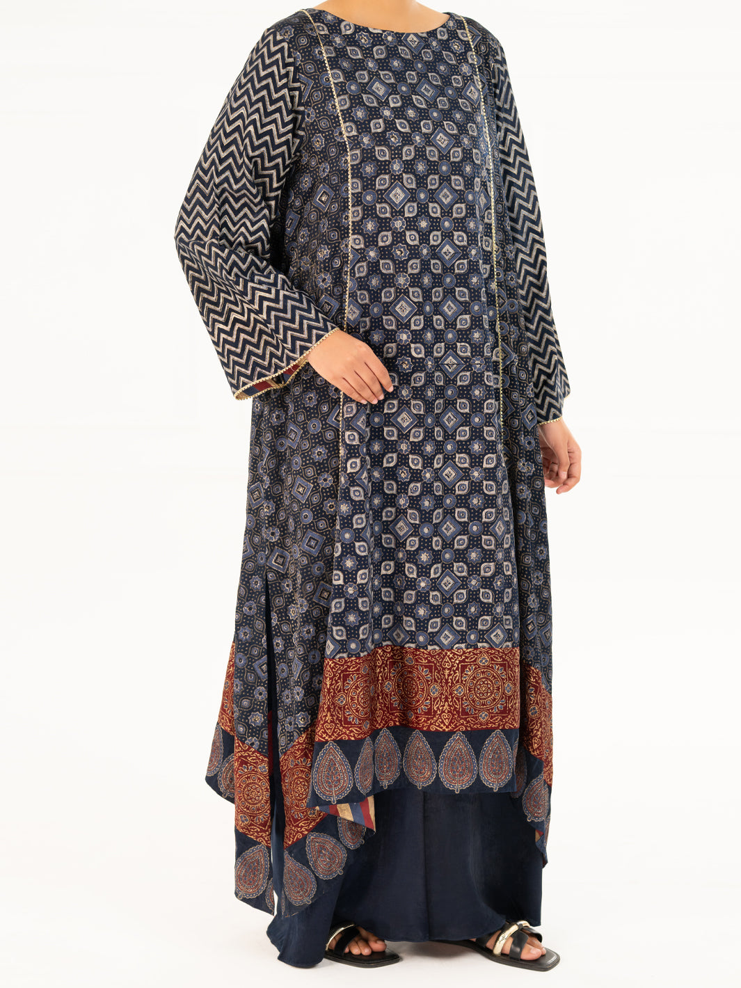 Blue Velvet Formal 2Pc Stitched - AL-LS-LKS-553