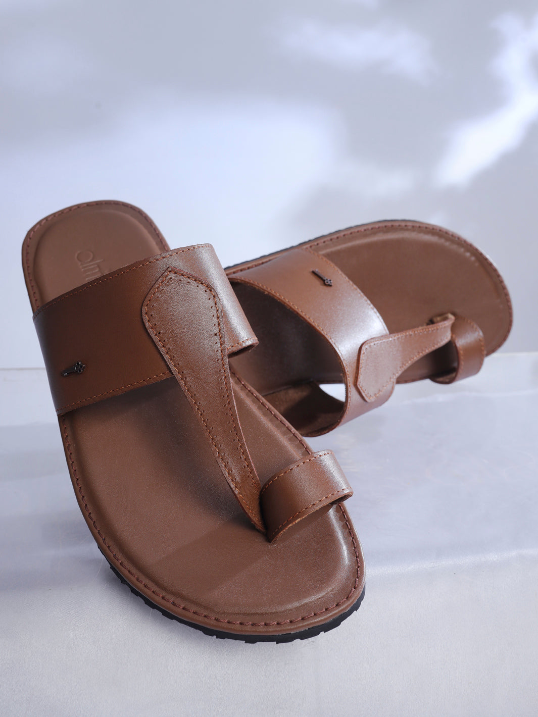 Maroon Leather Kolhapuri Chappal - AL-MFW-KC-166