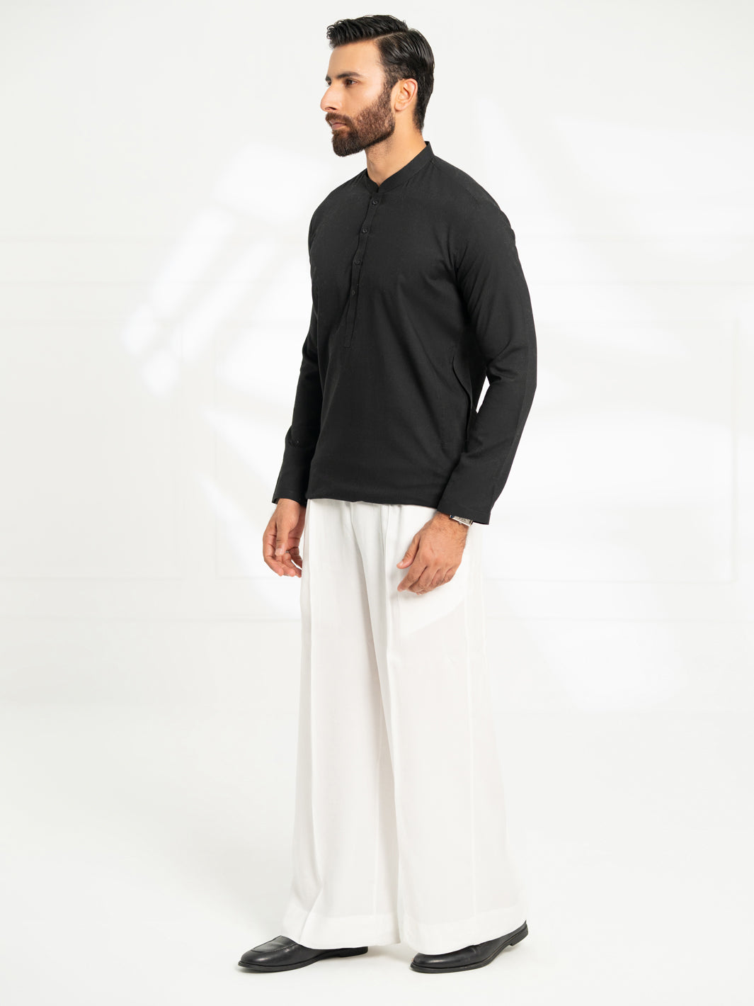 White Cotton Farshi Shalwar - AL-MS-FS-001W