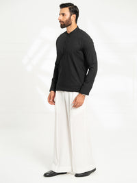 White Cotton Farshi Shalwar - AL-MS-FS-001W