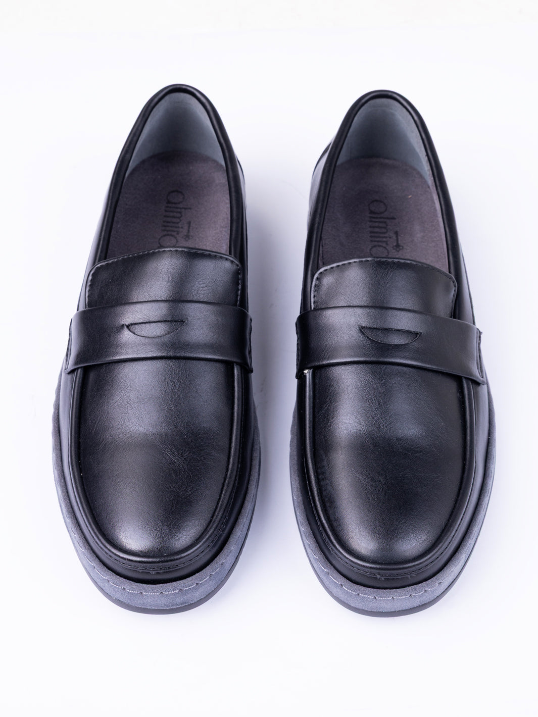 Black Leather Casual Shoes - AL-MSHO-054