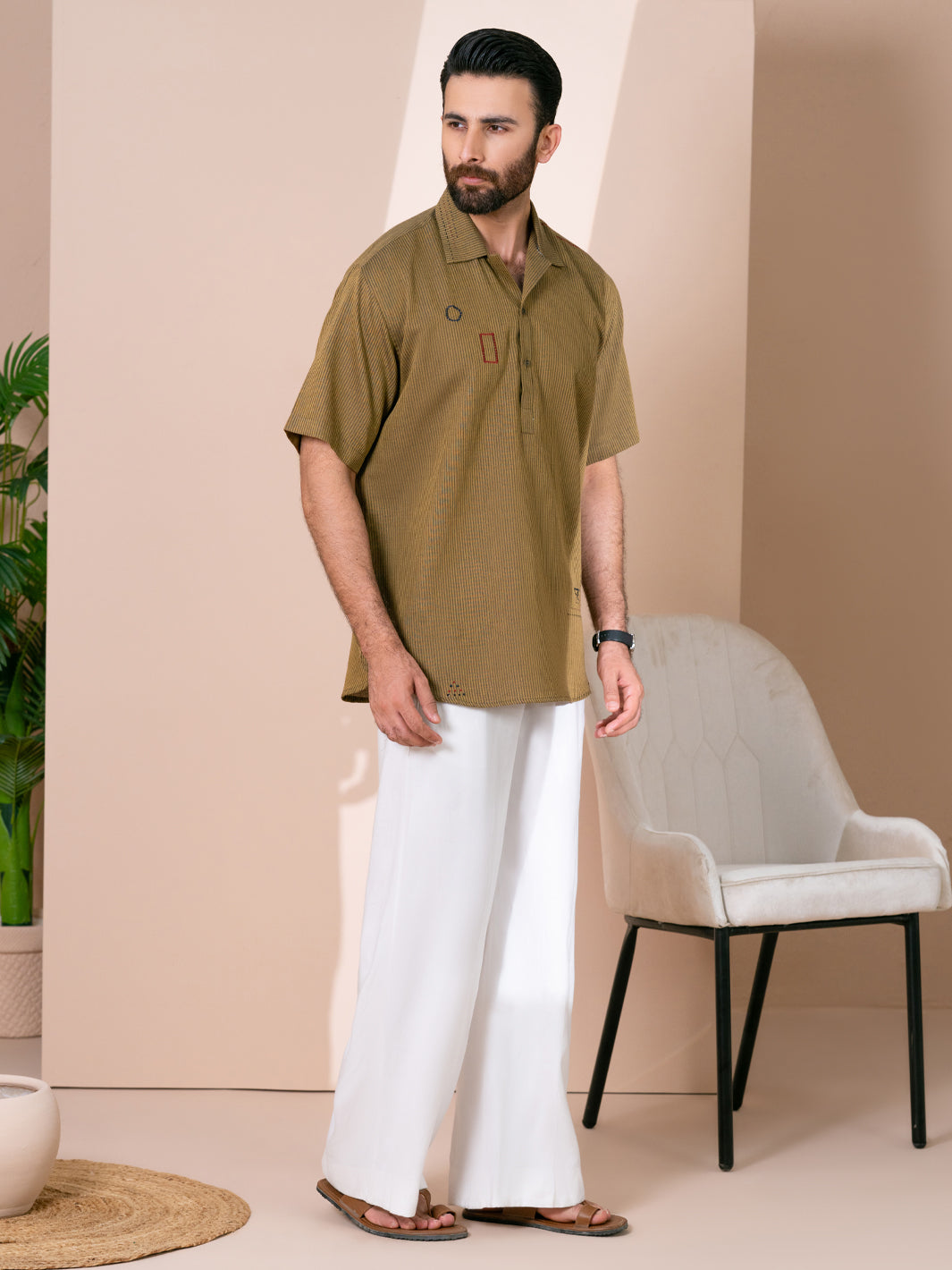 Mustard Cut & Sew Kurta - AL-SHT-003