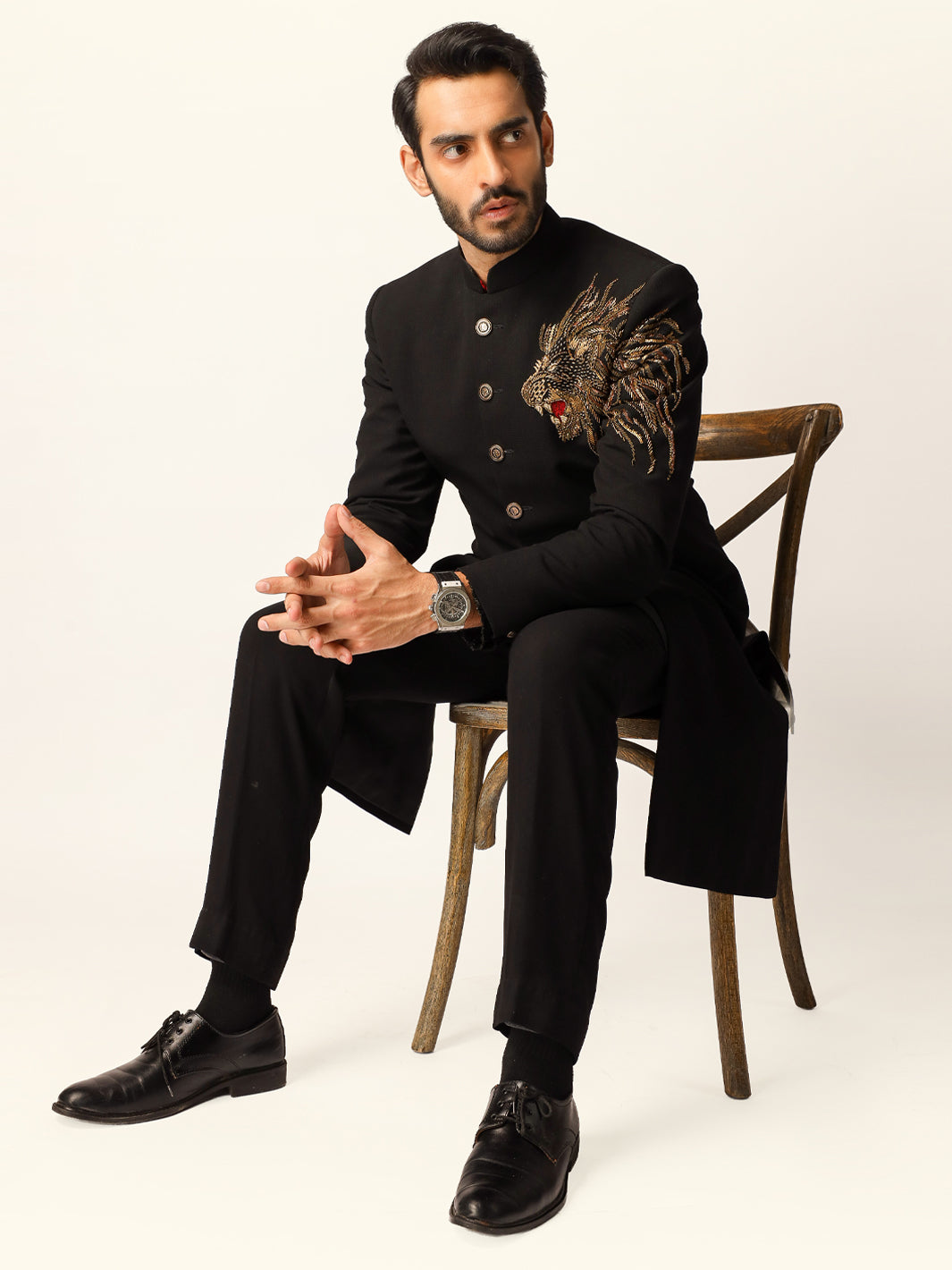 Black Formal Sherwani - AL-SW-171