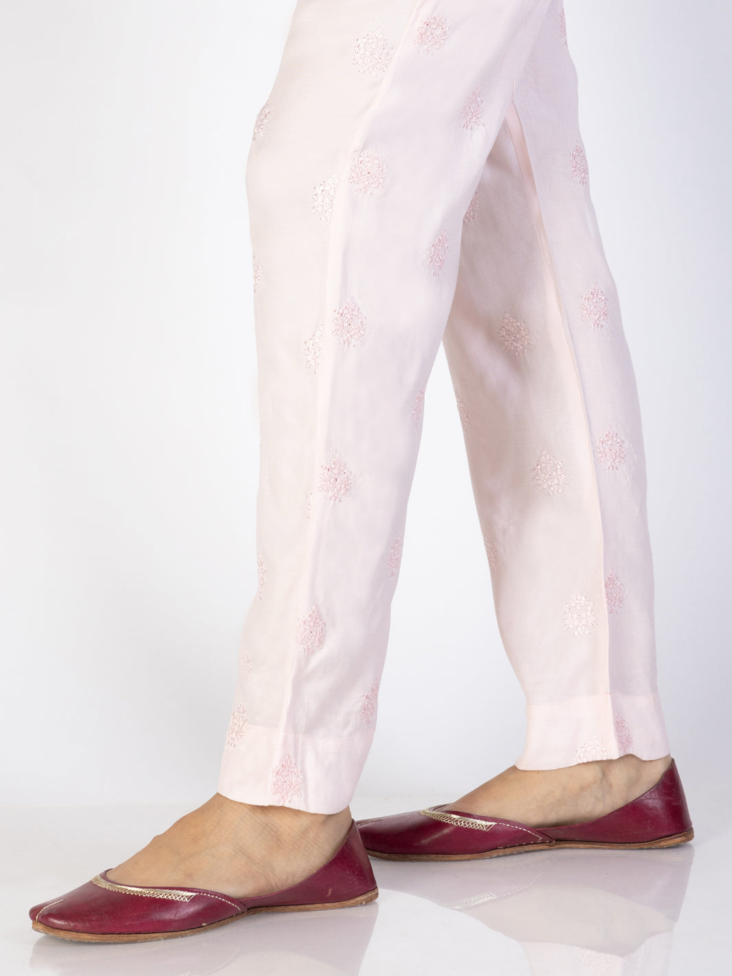 Light Pink Viscose Trousers - AL-T-701 - Almirah Online