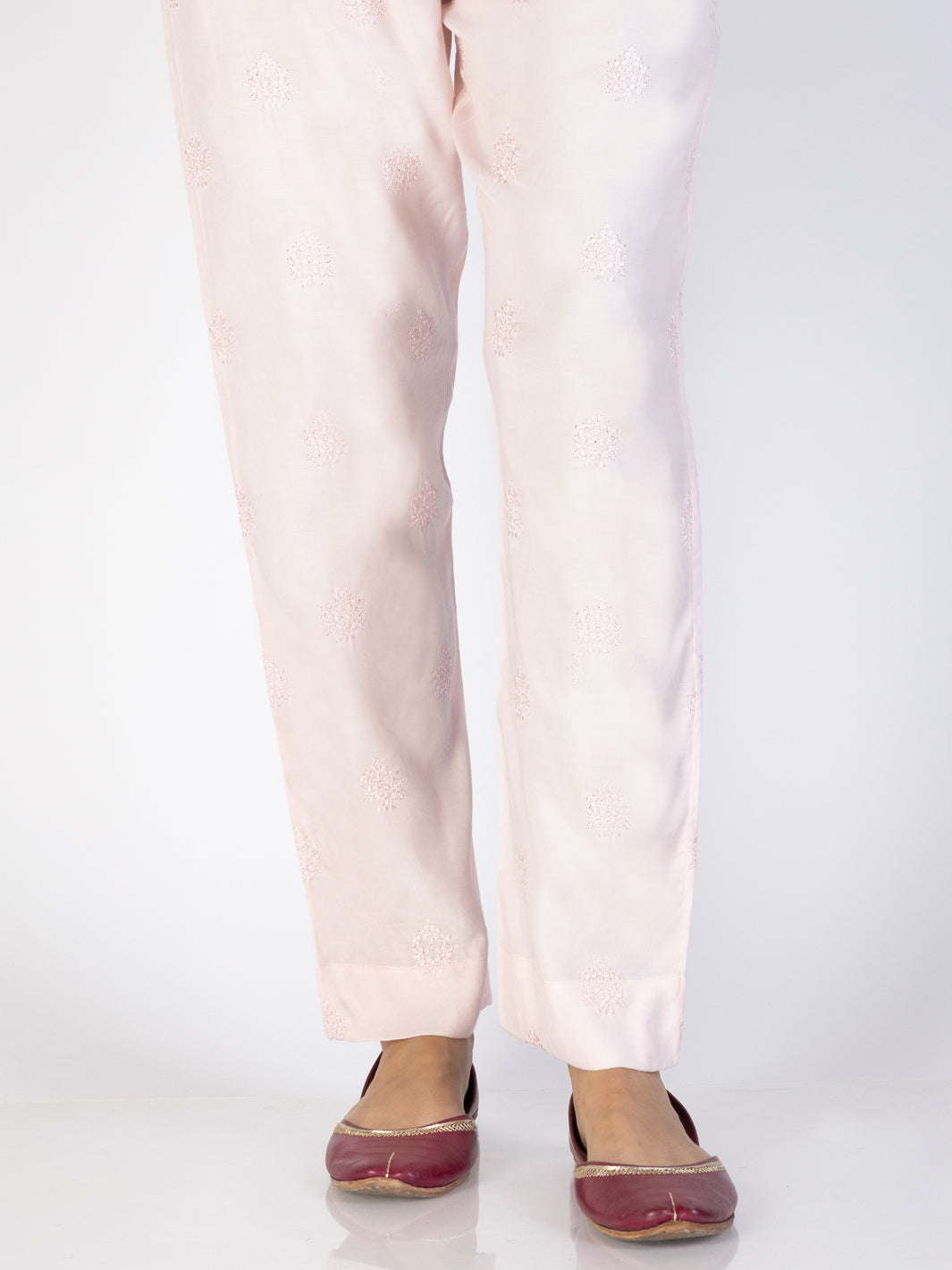 Light Pink Viscose Trousers - AL-T-701 - Almirah Online