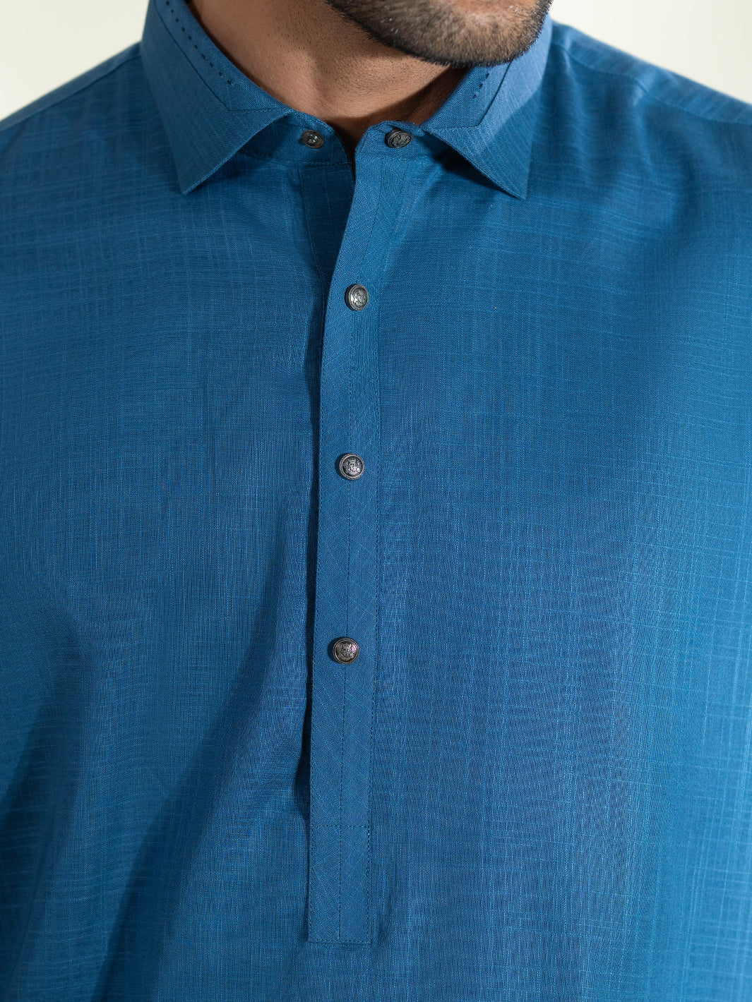 Blue Cotton Kameez Shalwar - ALWA-KS-572