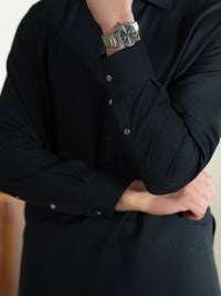 Black Kameez Shalwar - ALWA-KS-608