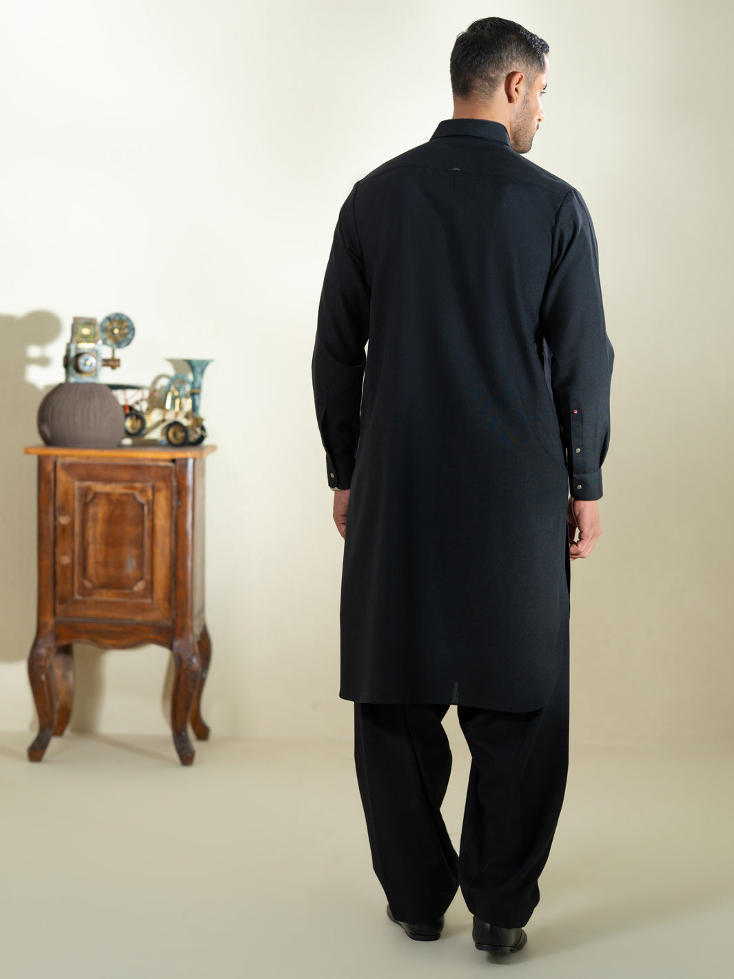 Black Kameez Shalwar - ALWA-KS-608