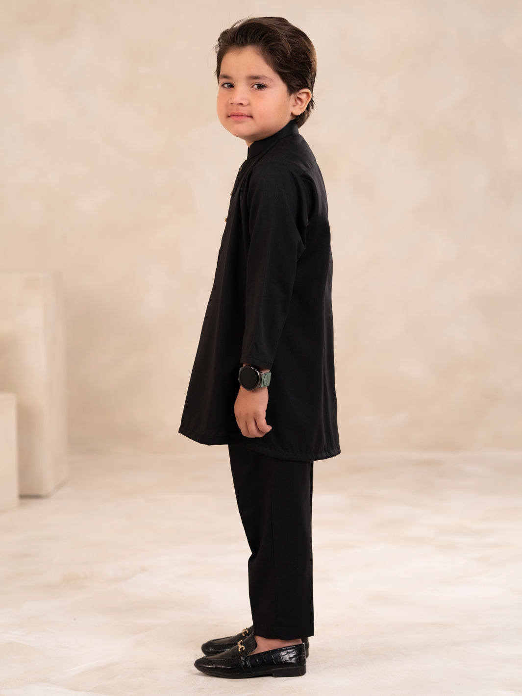 Black Plain Kurta Trousers - ALBYET-KT-014