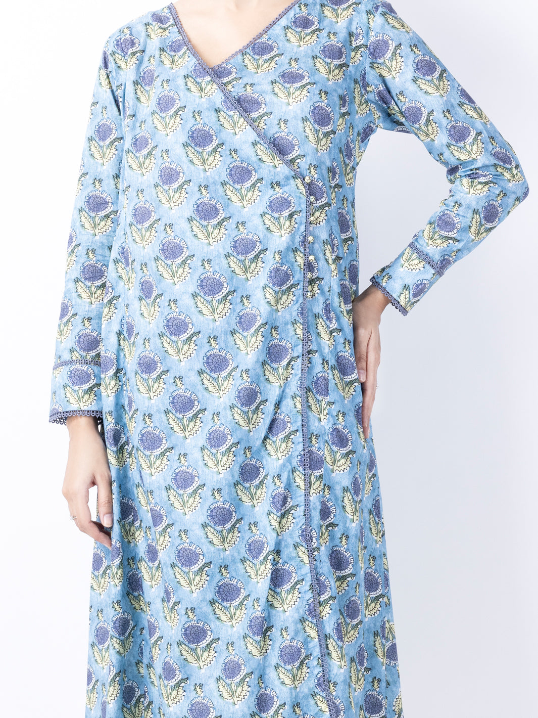 Light Blue Lawn 2 Piece Stitched - ALP-2PS-LKS-1741 - Almirah Online