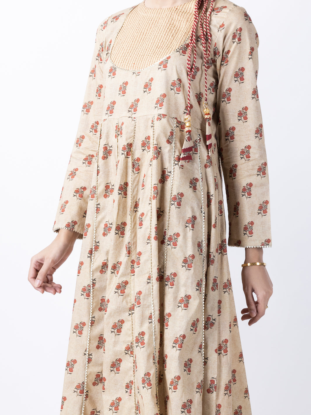 Khaki Lawn 2 Piece Unstitched - ALP-2PS-1742 - Almirah Online