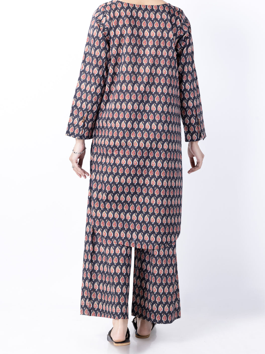 Black Lawn 2 Piece Unstitched - ALP-2PS-1743 - Almirah Online