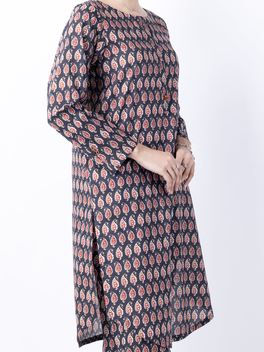 Black Lawn 2 Piece Unstitched - ALP-2PS-1743 - Almirah Online