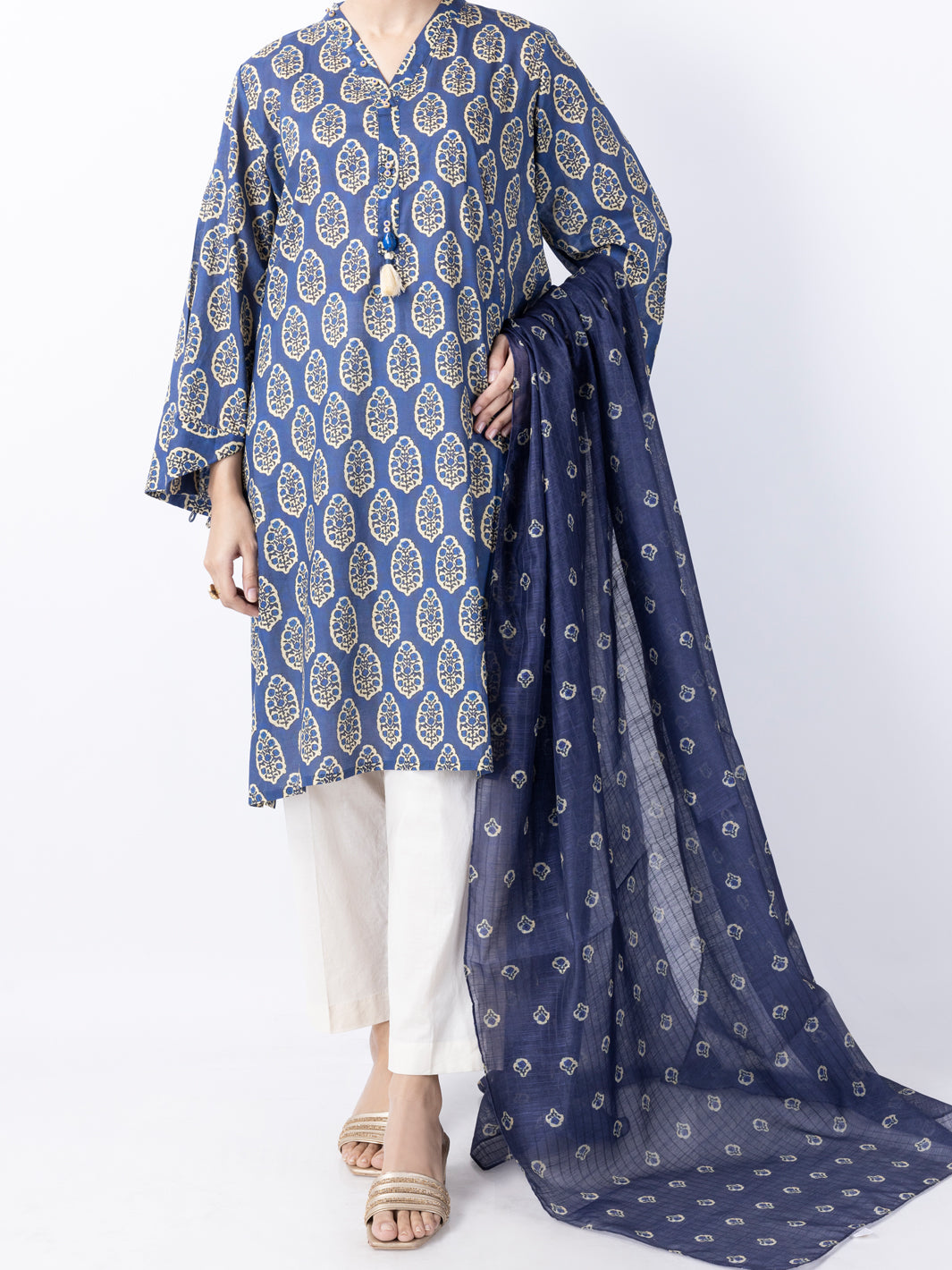 Blue Lawn 2 Piece Stitched - ALP-2PS-LKD-1744 - Almirah Online