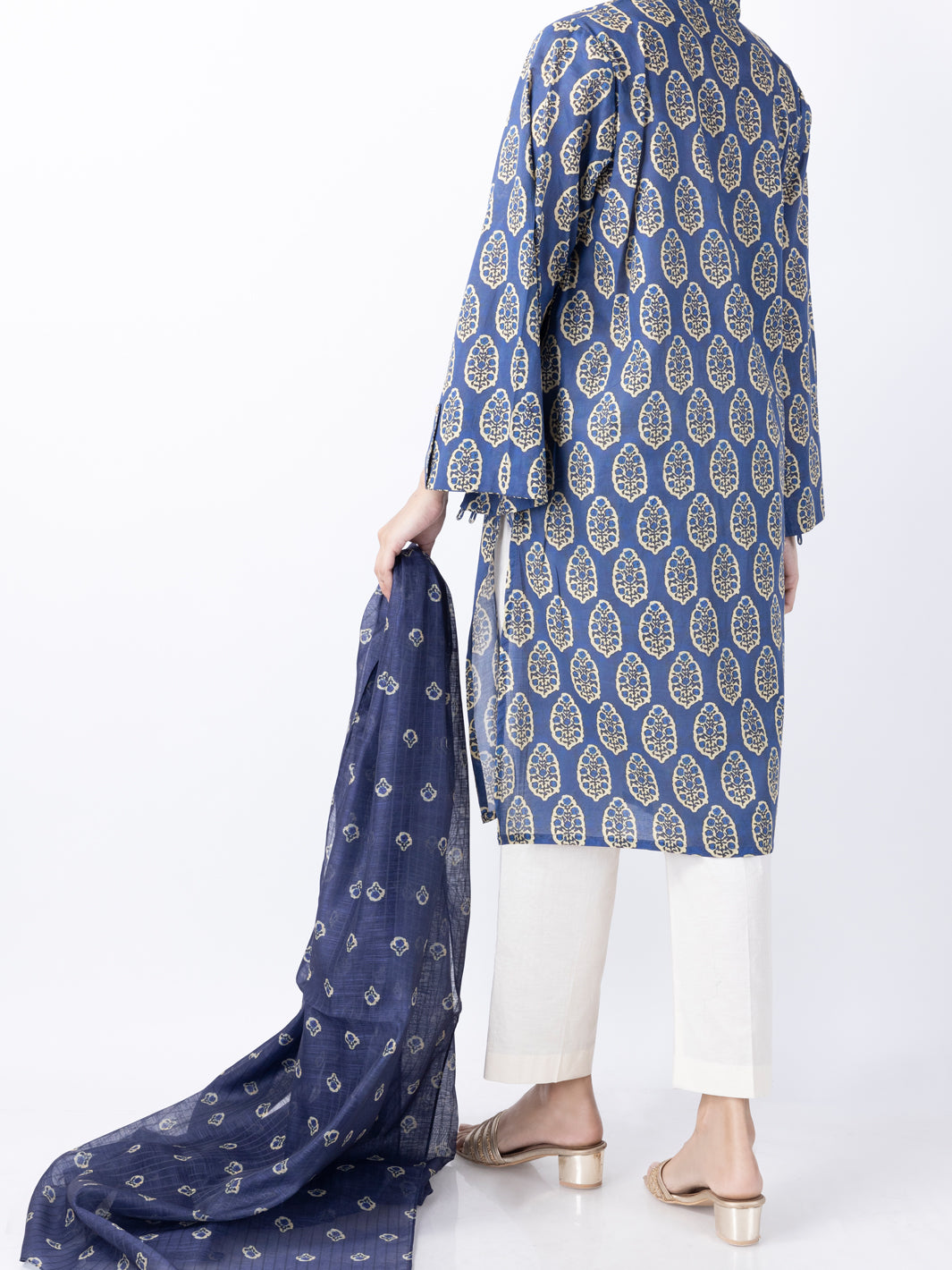 Blue Lawn 2 Piece Stitched - ALP-2PS-LKD-1744 - Almirah Online