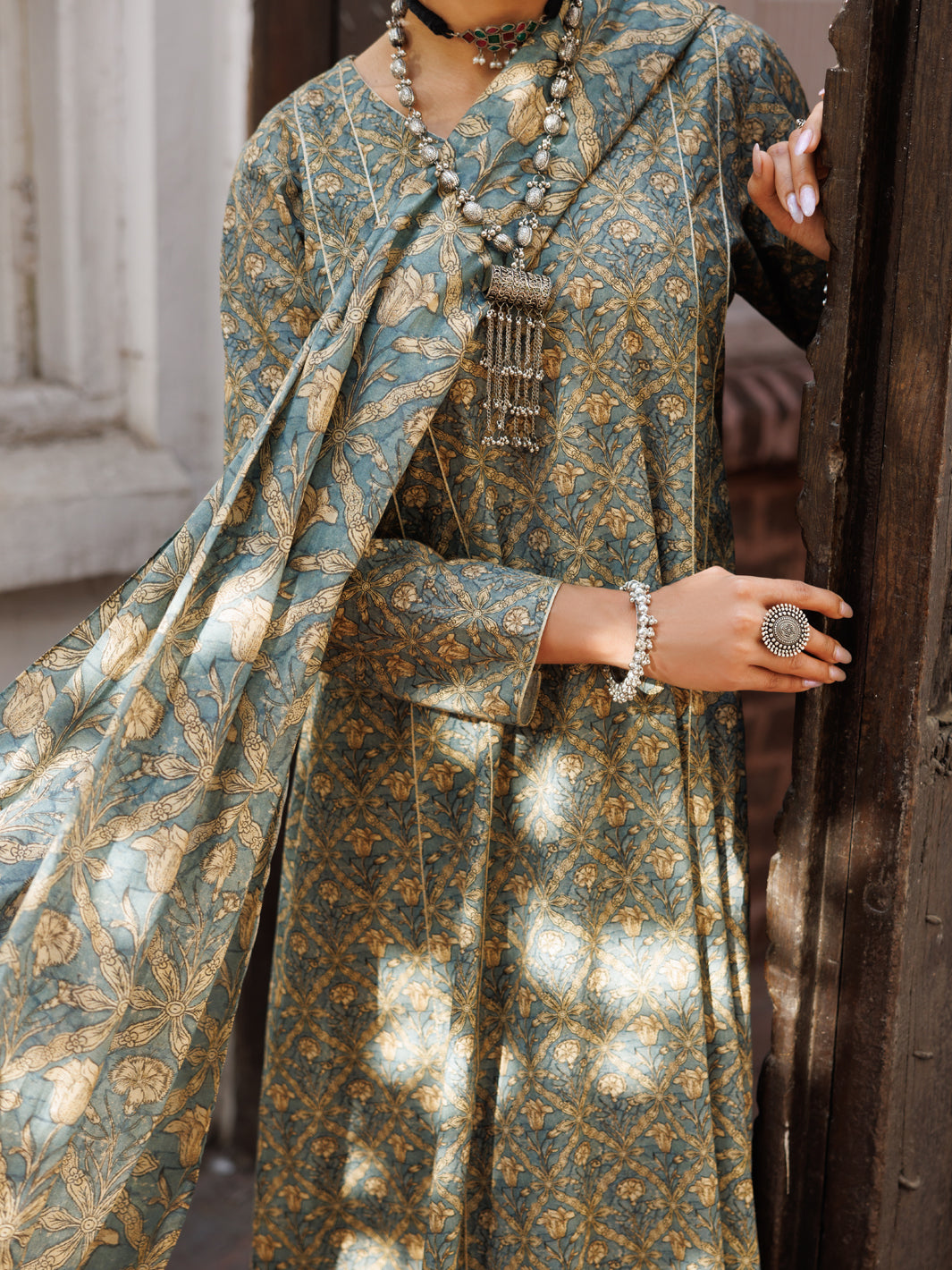 Mehndi Green Lawn 3 Piece Stitched - ALP-3PS-2130