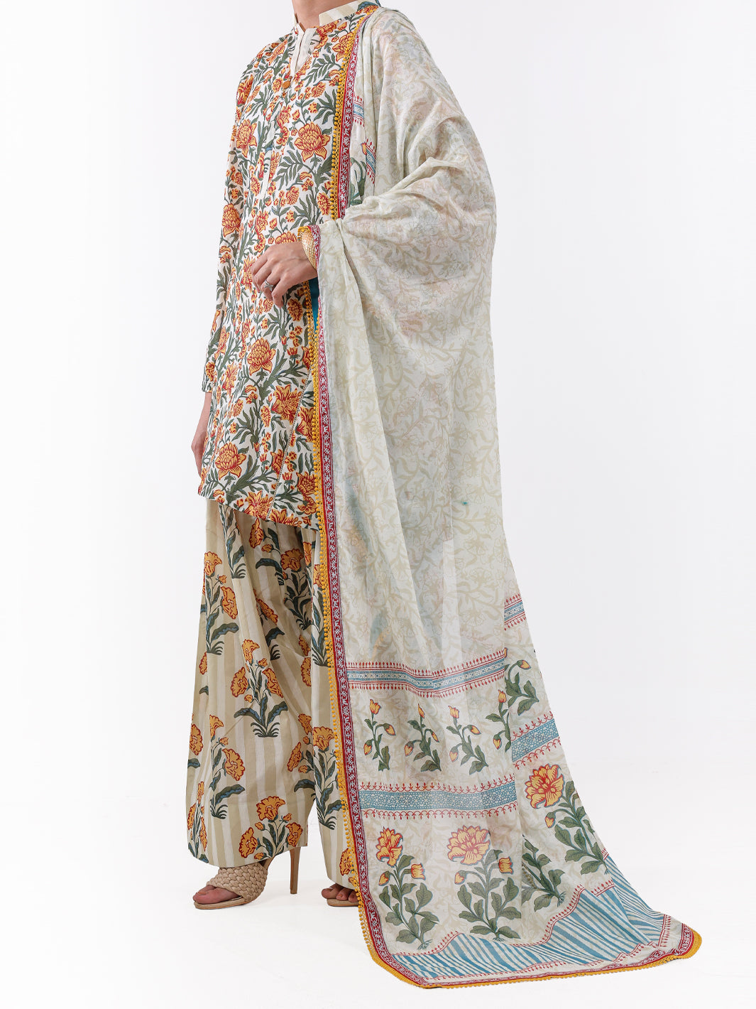 Mustard Lawn 3Pc Unstitched - ALP-3PS-2384