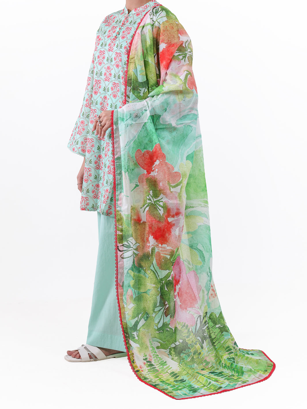 Green Lawn 3Pc Unstitched - ALP-3PS-2396