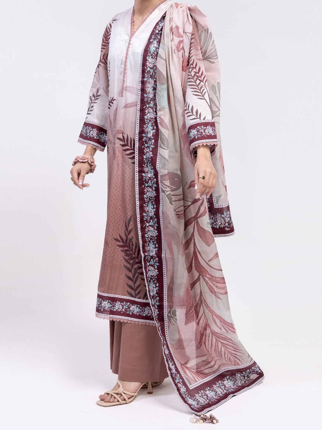 Brown Lawn 3Pc Unstitched - ALP-3PS-2399