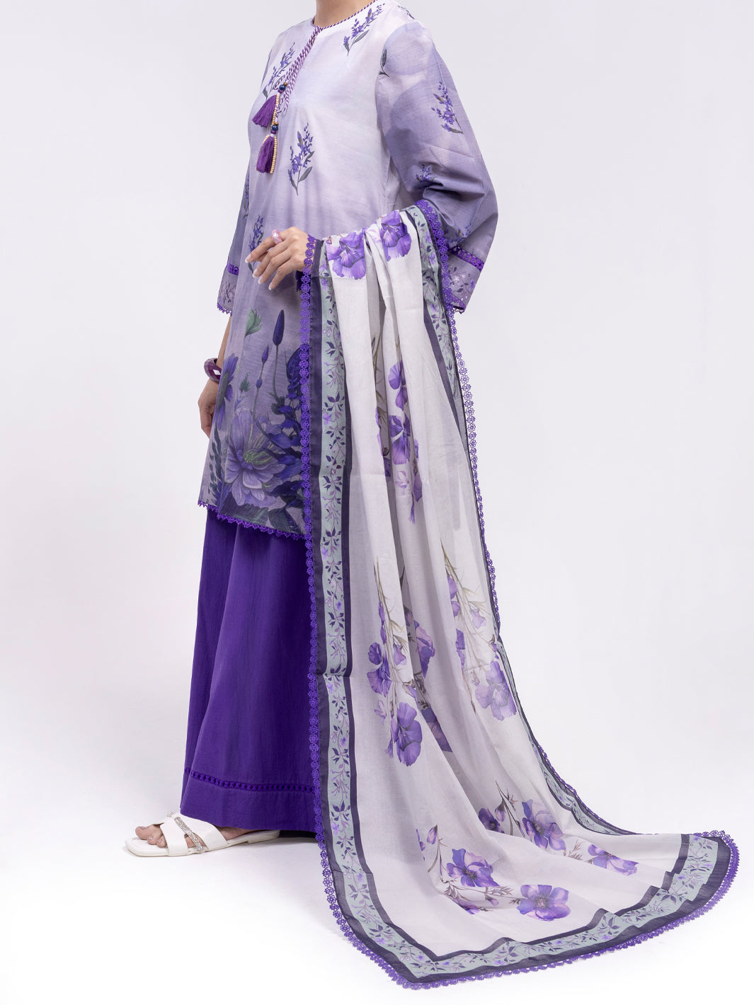 Purple Lawn 3Pc Unstitched - ALP-3PS-2400