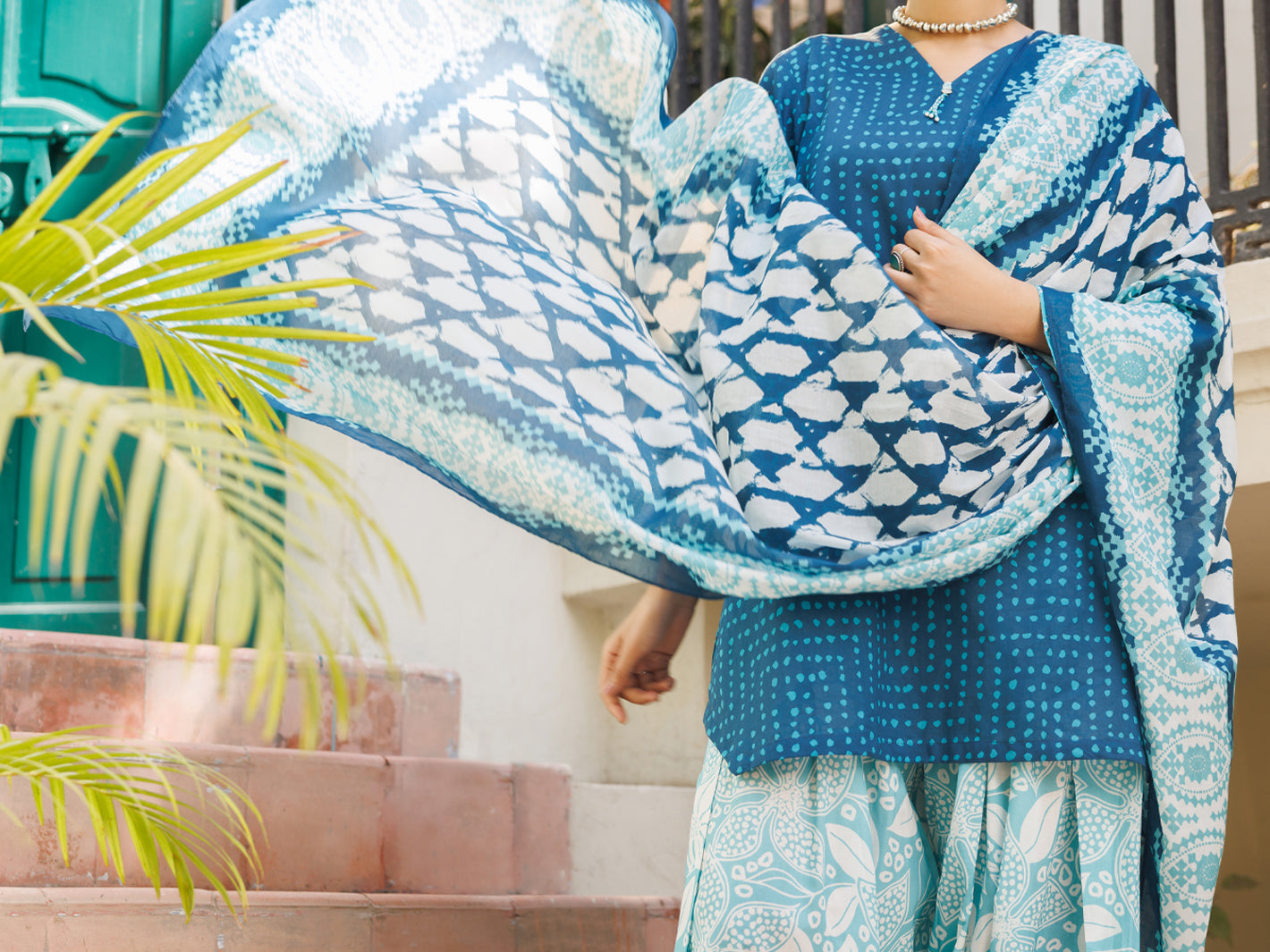 Teal Blue Lawn Stitched 3Pc - ALP-3PS-2559