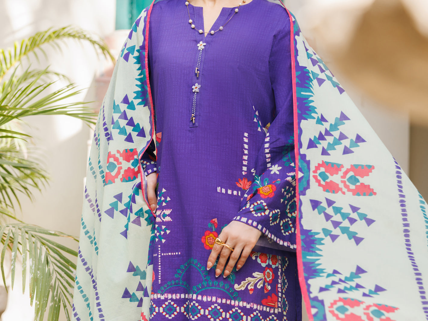 Purple Lawn Stitched 3Pc - ALP-3PS-2562